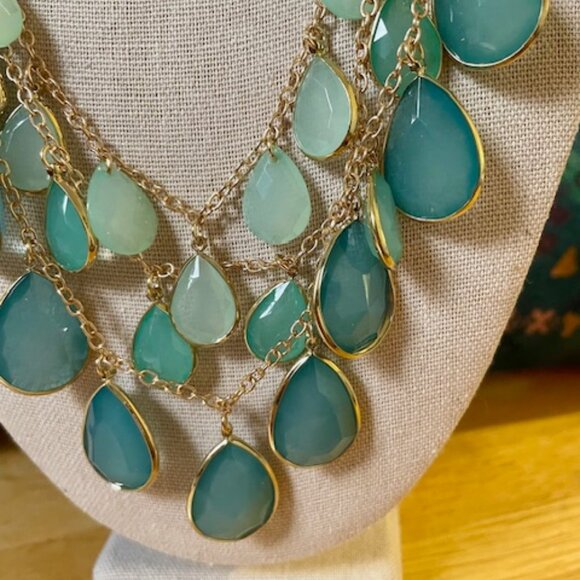 Banana Republic Blue Waterfall Multi-Strand Necklace - Picture 3 of 3